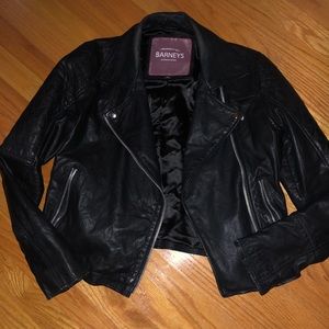 Genuine 100% leather moto jacket